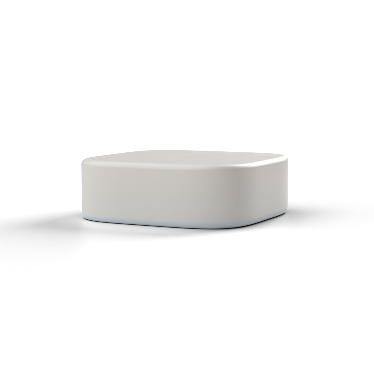 ALIVE Alarm — brikken i hvid, set fra siden