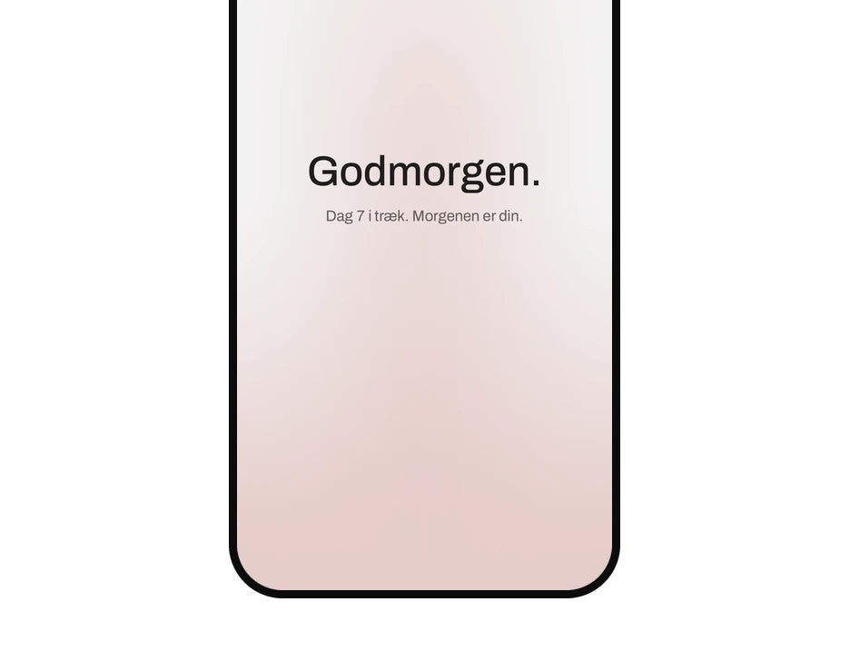 ALIVE-appen efter scanningen: ”Godmorgen. Dag 7 i træk.”